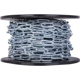 Chapuis BO5 Chaîne Soudée Maille Longue – Acier Zingué 400 Kg, Diamètre 8 Mm, Bobine De 12 M – Ultra Résistante Pour Attache & Sécurisation