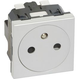 Prise Legrand Mosaic 2P+T – 2 Modules, Montage En Surface, Connexion Par Bornes Automatiques