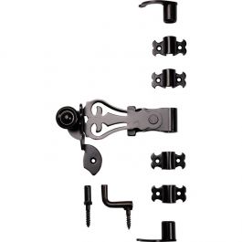 Bestlivings Lot De 10 Anneaux De Rideau, Diamètre : 28 Mm, Avec Crochets à Plis, Idéaux Pour Tringles à Rideaux, De 16 Mm De Diamètre, Noirs, Avec Anneaux Avec Crochets Plissés