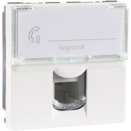 Prise Téléphone RJ11 Mosaic Legrand 074261 – Blanc – Pour Installation Murale
