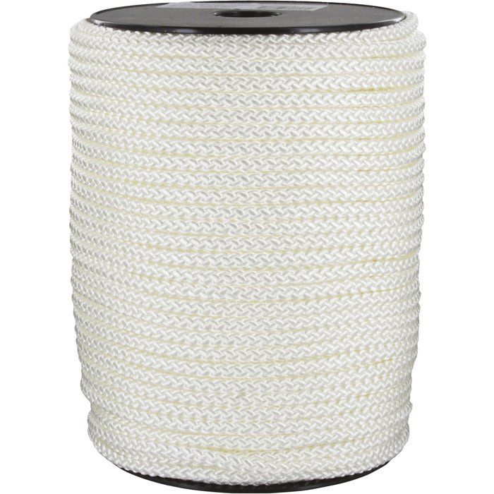 Bobine de corde nylon tressé blanc - Ø 6 mm - Corderies Tournonaises