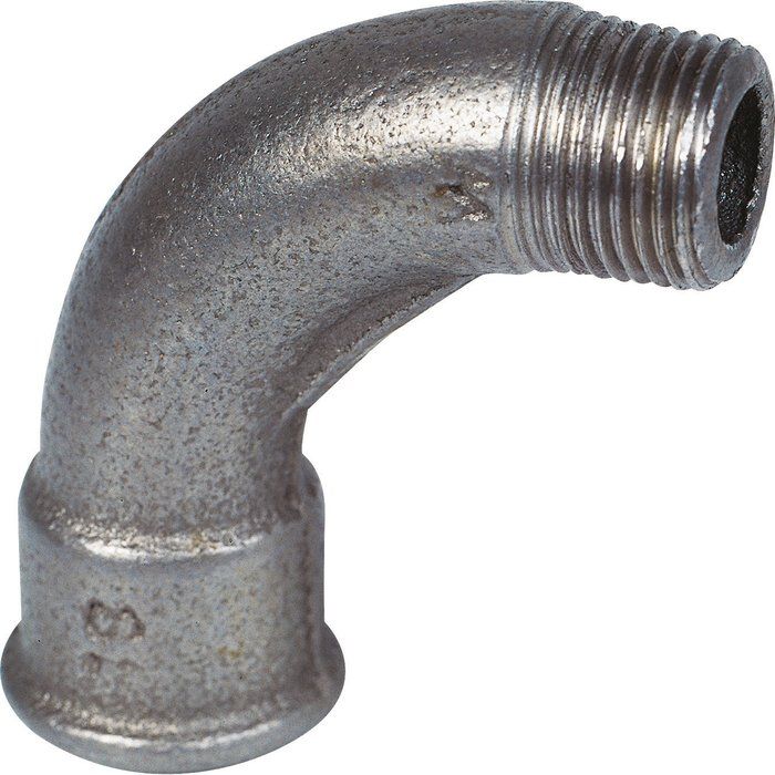 Raccord fonte noire coudé 90° à visser - MF 1" - Grand rayon - N° 1 - Atusa