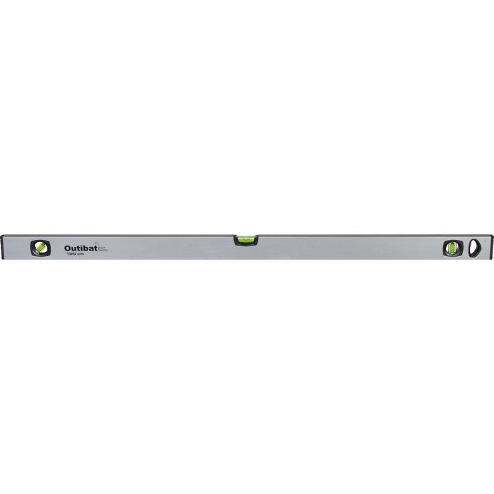 Niveau à bulle aluminium rectangulaire - Longueur 100 cm - Outibat