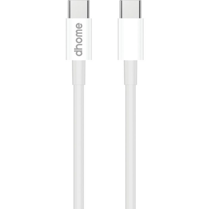 Câble USB-C/USB-C - Dhome - 1 m - Blanc