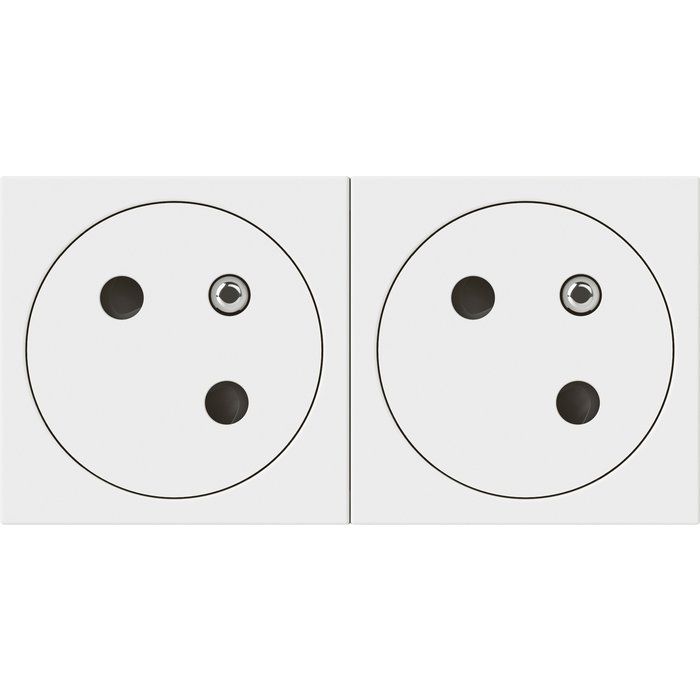 Prise de courant 2P+T surface Mosaic Link - 4 modules - 2 postes - Blanc - Legrand