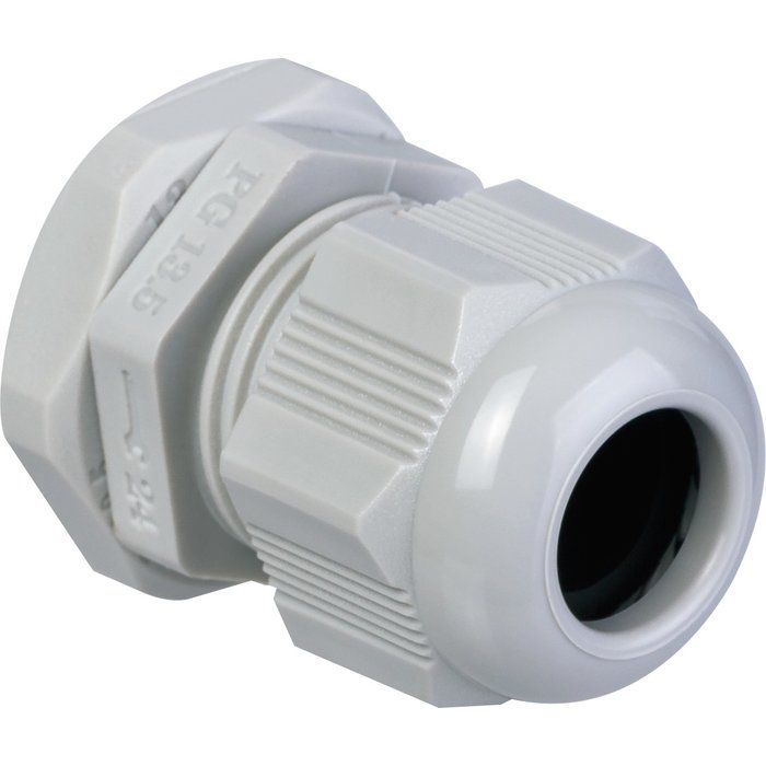 Presse-étoupe polyamide avec écrou monté PG13 - Pour câble rond Ø 6 à 12 mm - Boîte de 20 pièces - Capri