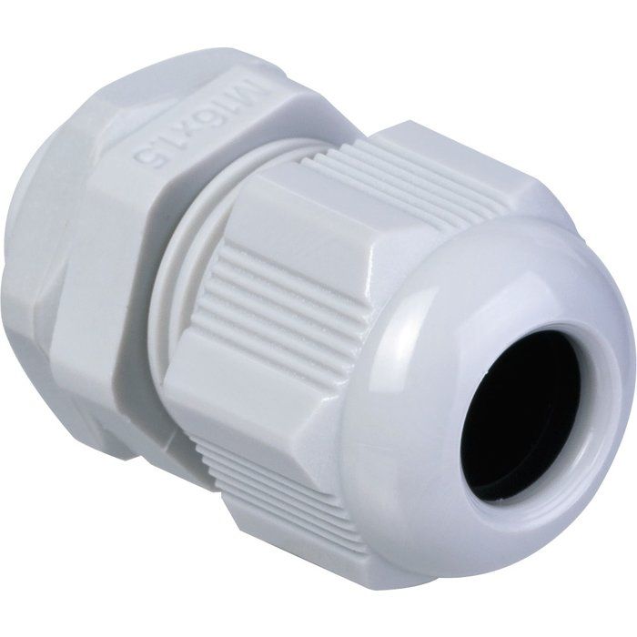 Presse-étoupe polyamide avec écrou monté ISO16 - Pour câble rond Ø 5 à 10 mm - Boîte de 20 pièces - Capri