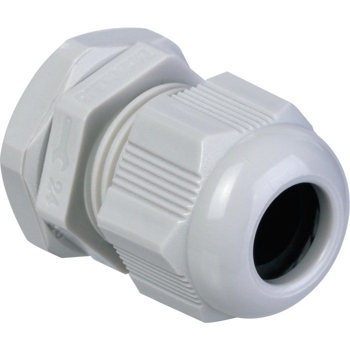 Presse-étoupe polyamide avec écrou monté ISO20 - Pour câble rond Ø 6 à 12 mm - Boîte de 20 pièces - Capri