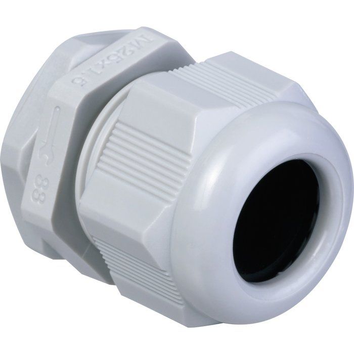 Presse-étoupe polyamide avec écrou monté ISO25 - Pour câble rond Ø 12 à 18 mm - Boîte de 20 pièces - Capri
