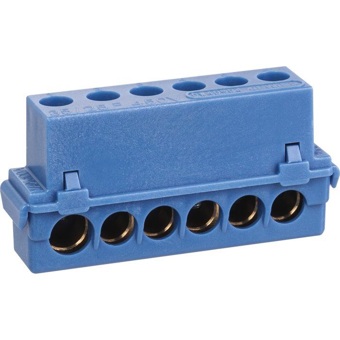 Bornier neutre isolé - 25 + 5 sorties - Section 1 x 35 mm² - Gewiss