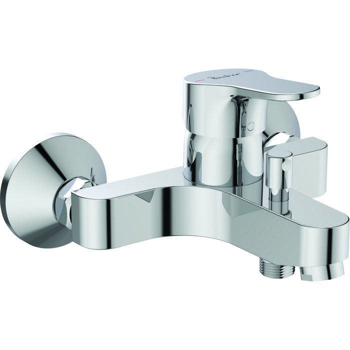 Mitigeur bain chromé - Entraxe 137 à 163 mm - bec fixe - 21,2 L/min - Olyos - Porcher