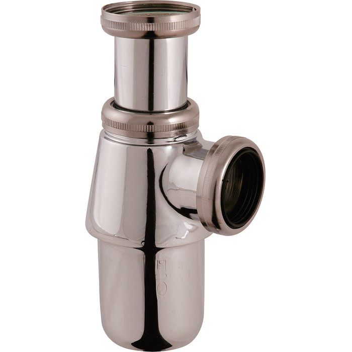 Siphon de lavabo à culot chromé - 1"1/4 - Ø 32 mm - Sélection Cazabox