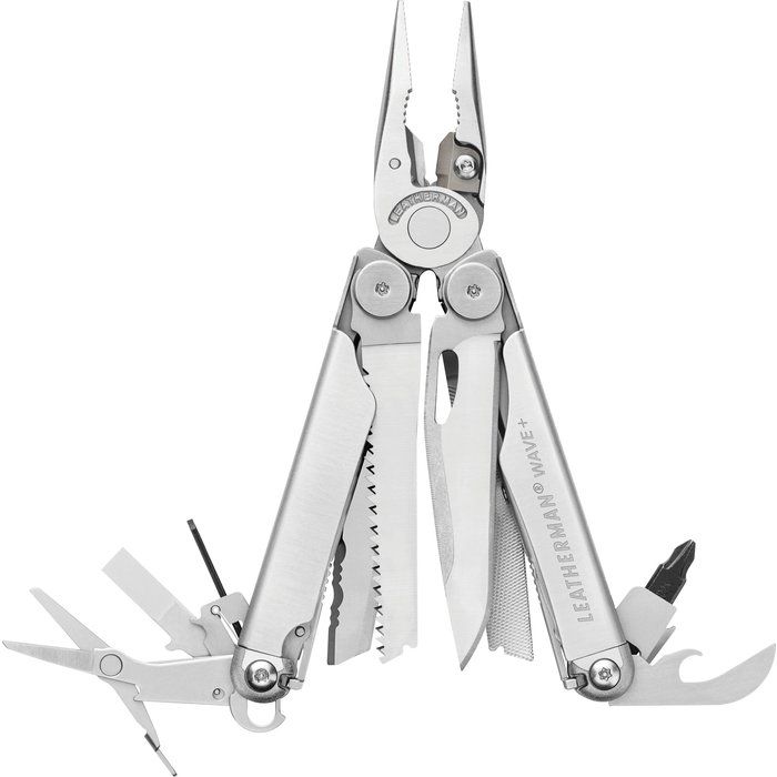 Outil multifonction Wave®+ acier inoxydable - 18 outils intégrés - 10 cm - Leatherman
