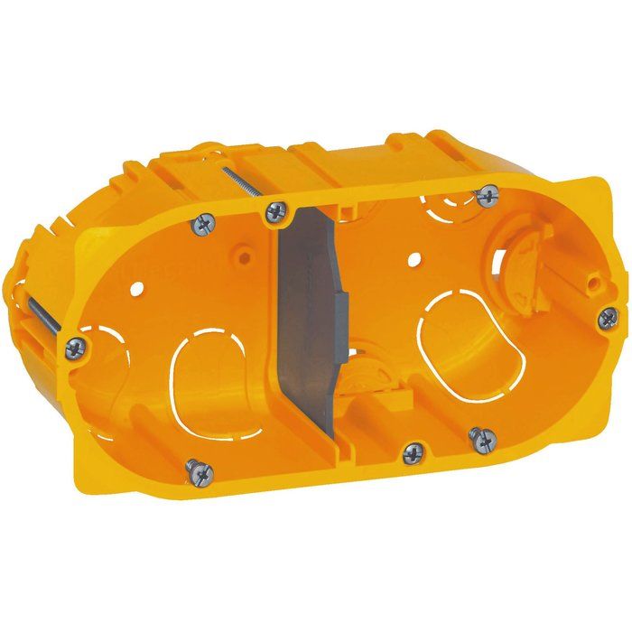 Boîte d'encastrement cloison sèche - 142 x 72,8 x 50 mm - 2 postes - Batibox - Legrand
