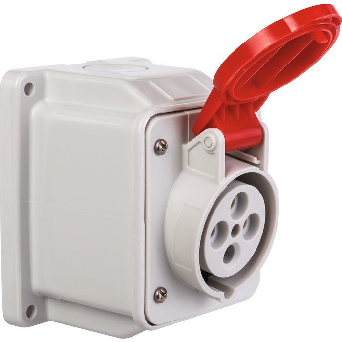 Socles de prise en saillie à 10° protégées - 16a 400v - Gewiss