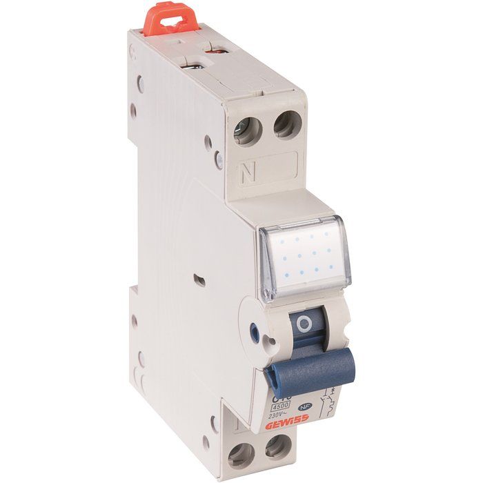 DISJONCTEUR PH+N CONNEXION À VIS - 1 module - 10 A - Gewiss