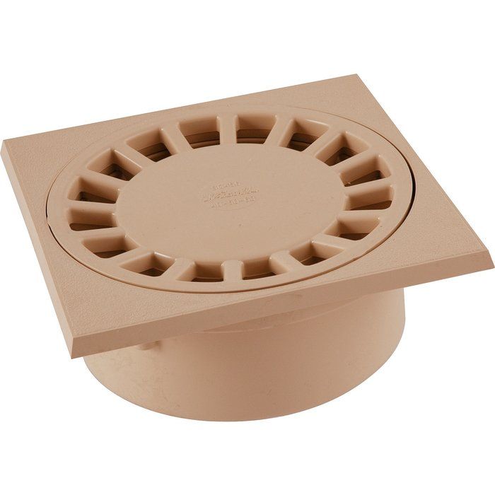 Siphon de sol PVC sable - 250 x 250 mm - Nicoll