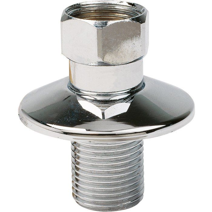 Raccord droit avec rosace - MF 1/2" - Écrou prisonnier - Vendu par 2 - Comap