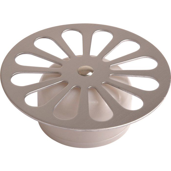 Grille inox à cloche PVC - Ø 107 mm - Pour siphon de sol 140 x 140 mm - Grandsire