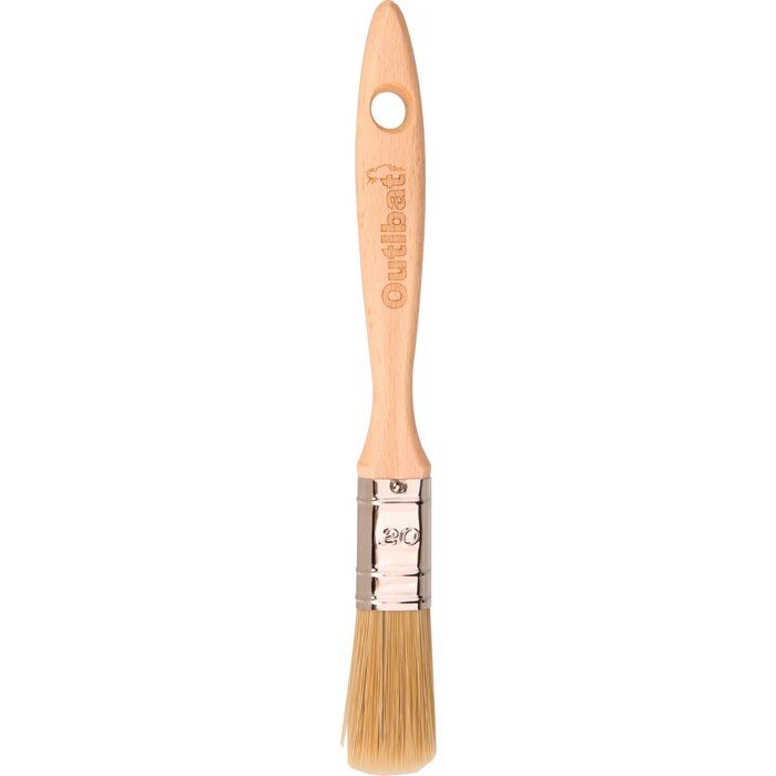 Pinceau queue de morue - Outibat - Universel - Manche bois brut - 20 mm