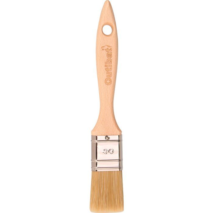 Pinceau queue de morue - Outibat - Universel - Manche bois brut - 30 mm