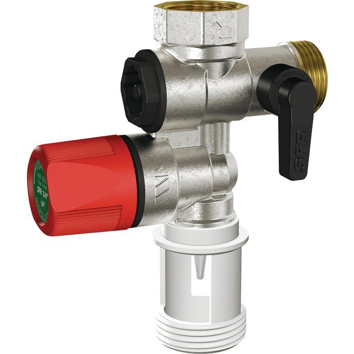 Groupe de sécurité Laiton droit - MF 3/4" - Revêtement PTFE - Watts industries