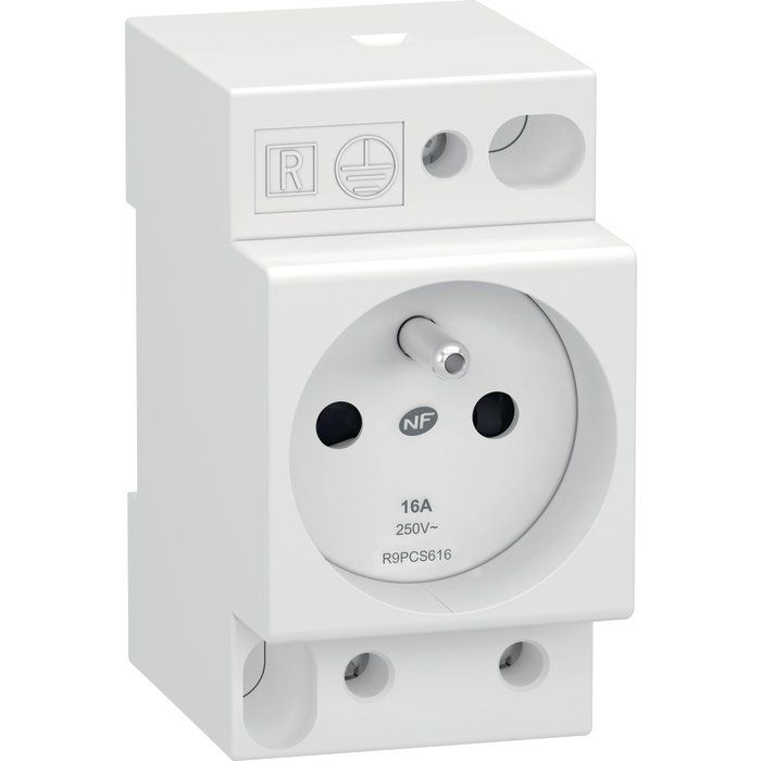 Prise de courant modulaire - Resi9 - Schneider - 2P+T - 250 V - 16 A