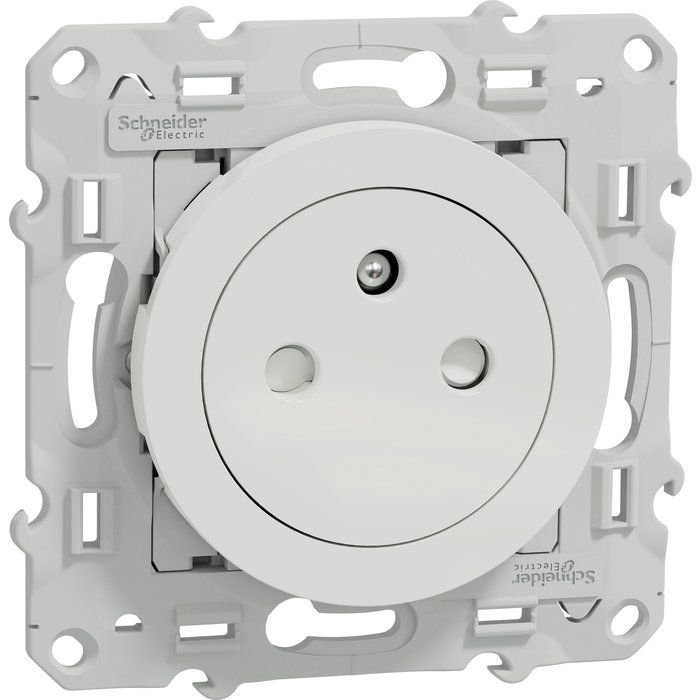 Prise de courant affleurante - Odace - Schneider - 2P + T - 16 A