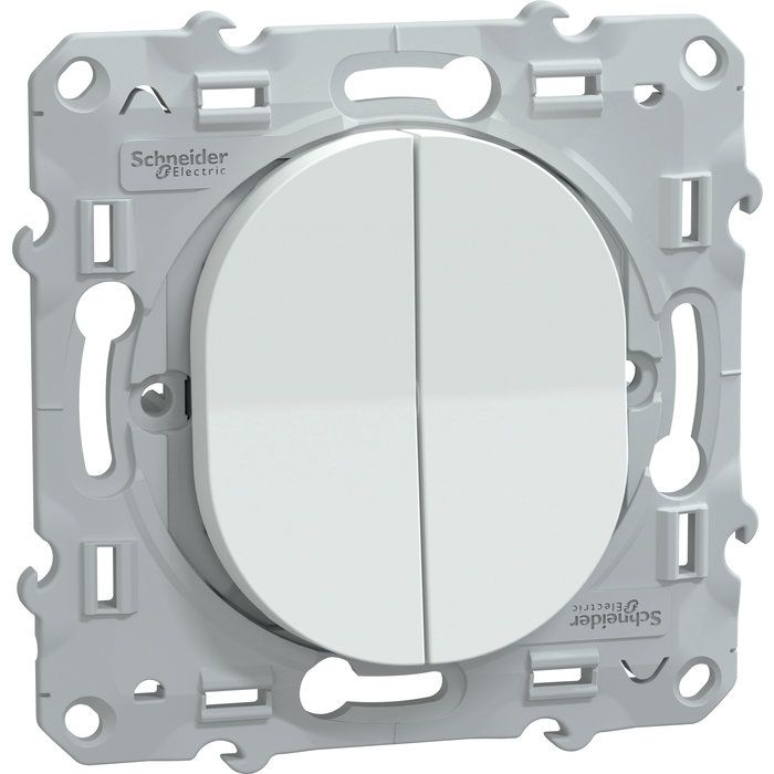 Interrupteur double poussoir fermeture - Ovalis - Schneider - 10 AX