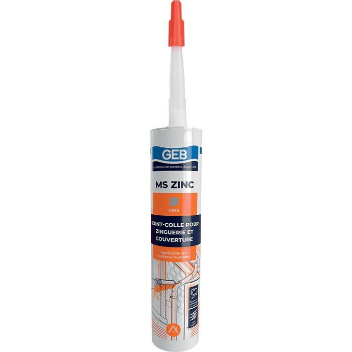 Mastic-colle pour zinguerie - 290 ml - Ms zing - Geb