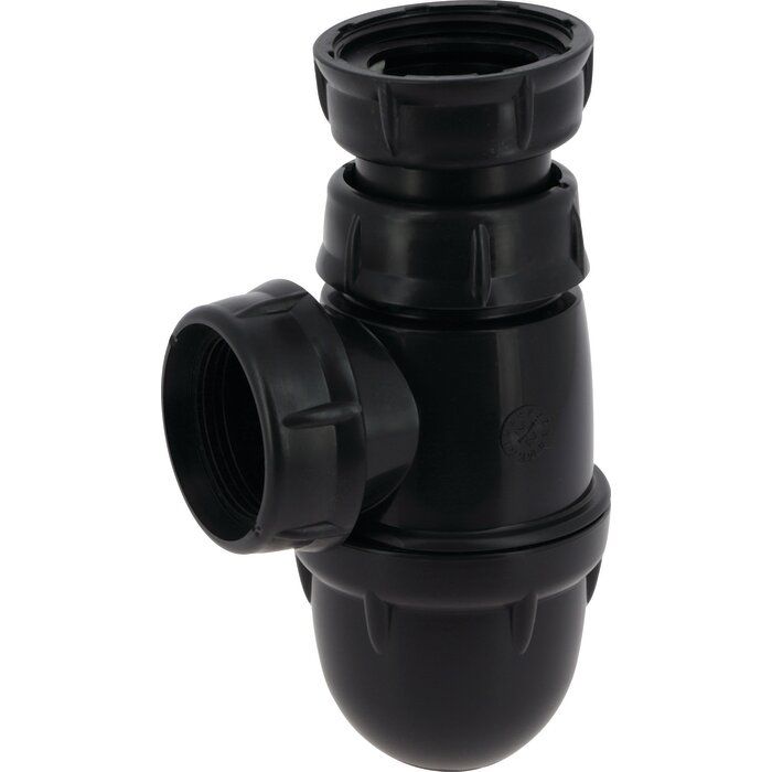 Siphon d'évier noir en matières recyclées - Ø 40 mm - F 1