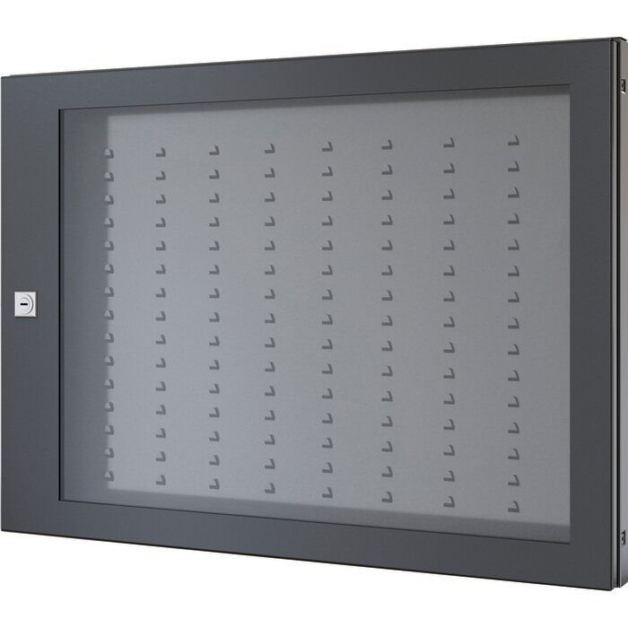 Tableau nominatif gris 64 porte-noms mural intérieur – 2 formats A4 – Leabox