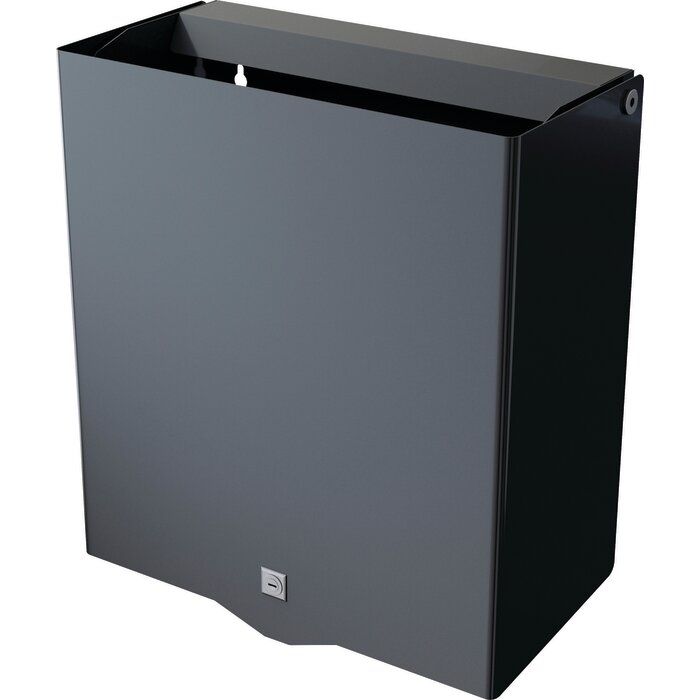 Corbeille grise anti-feu 23 litres murale intérieure - Leabox