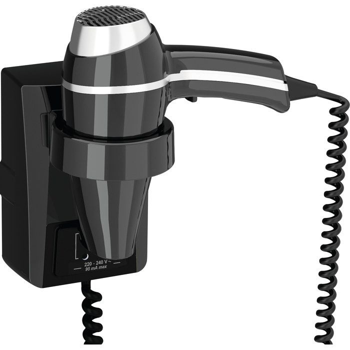 Sèche cheveux mural Clipper II - Noir - JVD