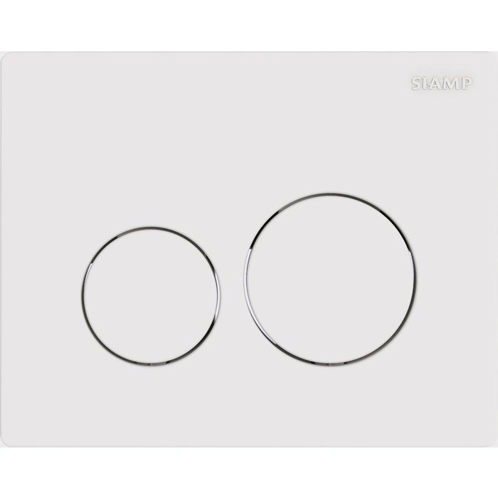 Plaque de commande blanche double Sphère Ingenio - Pour bâti-support - Siamp