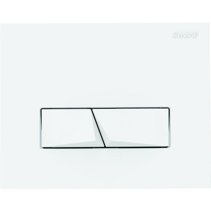 Plaque de commande blanche double - Pour bâti-support Ingénio - Pyramid - Ingénio