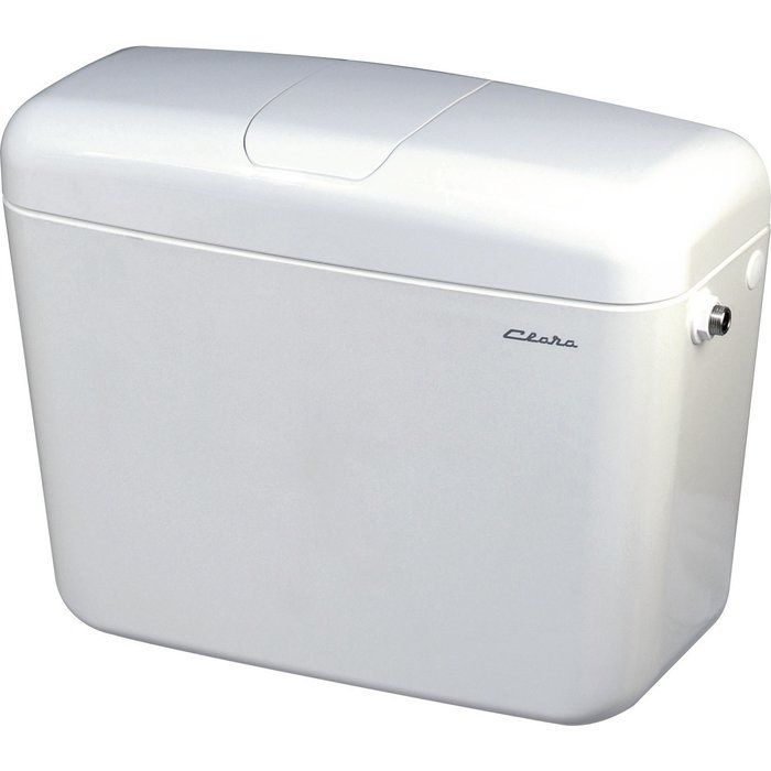 Réservoir WC apparent FZ 500 – Modèle attenant – Alimentation latérale – Chasse interrompable 6 à 9 L  – ABS blanc – Clara