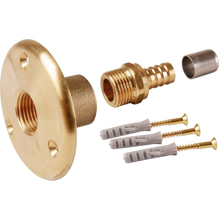 Applique sortie de cloison à sertir - PER Ø 12 mm - F 1/2" - Watts industries