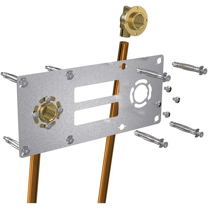 Sortie de cloison double à souder - Entraxe 150 mm - Cuivre Ø 14 mm - F 1/2" - Robifix - Watts industries