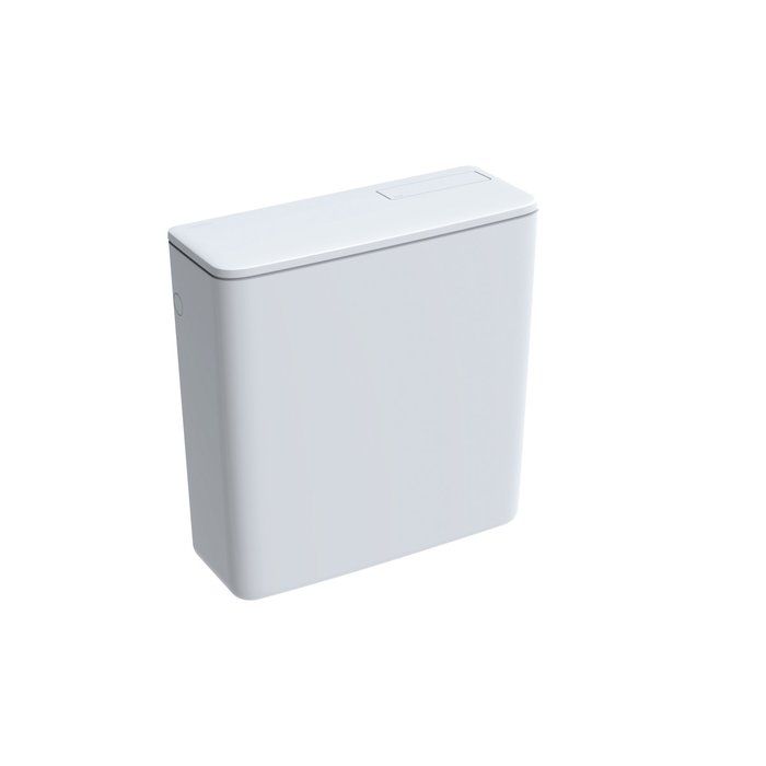 Réservoir WC apparent AP128 – Modèle attenant – Alimentation latérale – Chasse interrompable 6 à 9 L – ASA blanc alpin - Geberit