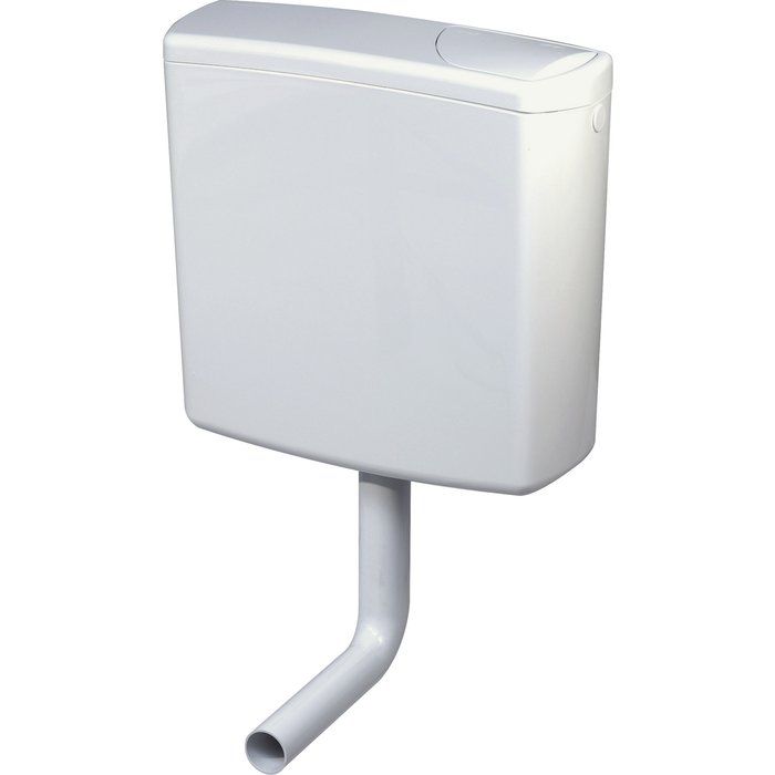 Réservoir WC apparent AP140 – Modèle semi-bas – Alimentation latérale – Chasse interrompable 6 à 9 L – ASA blanc alpin – Geberit