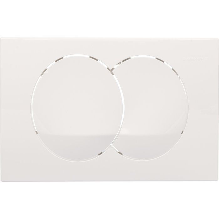 Plaque de commande WC blanche double touche - Delta Zero - Geberit