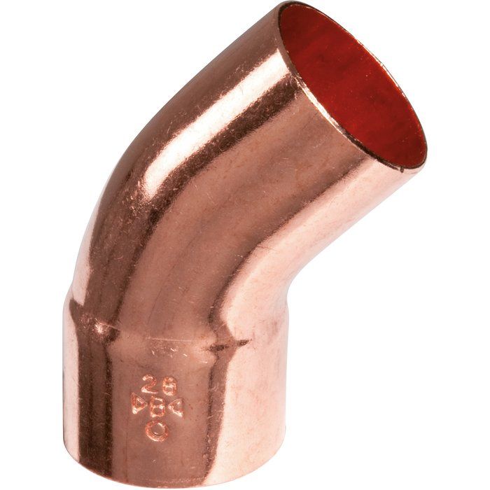 Raccord cuivre coudé 45° à souder - Mâle / femelle - Ø 28 mm - Conex / Bänninger