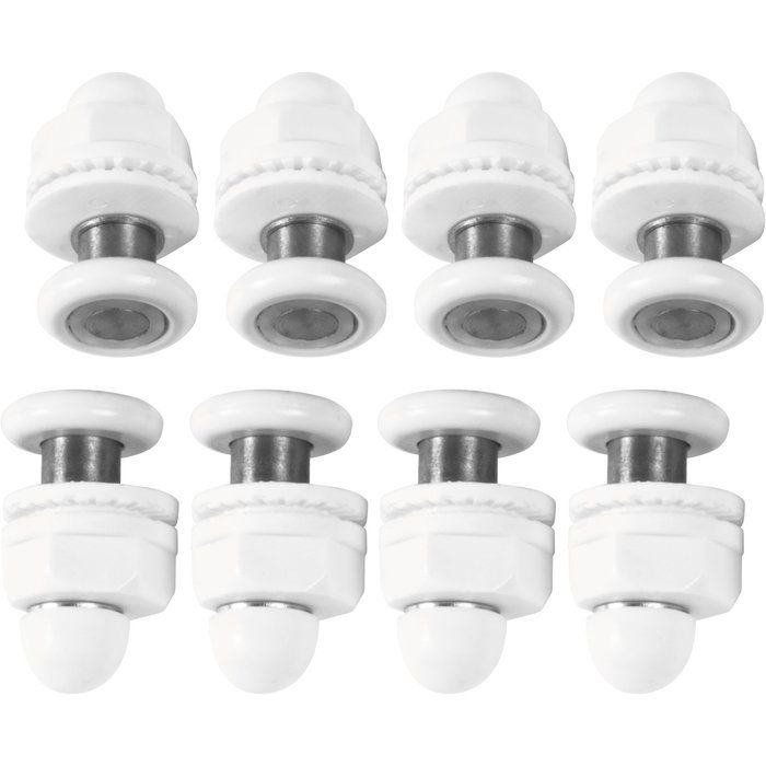 Ensemble roulettes+visserie pour cabine et paroi de douche - izibox - Leda