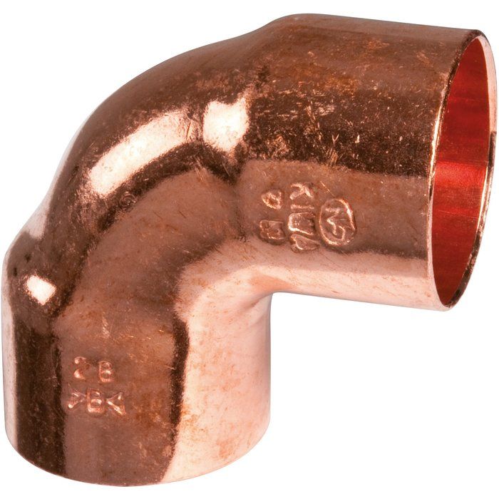 Raccord cuivre coudé 90° à souder - Femelle petit rayon - Ø 28 mm - Conex / Bänninger