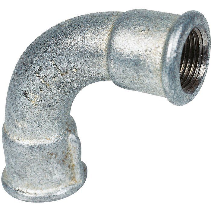 Raccord fonte galva coudé 90° à visser - F 1"1/4 - Grand rayon - N° 2 - Atusa