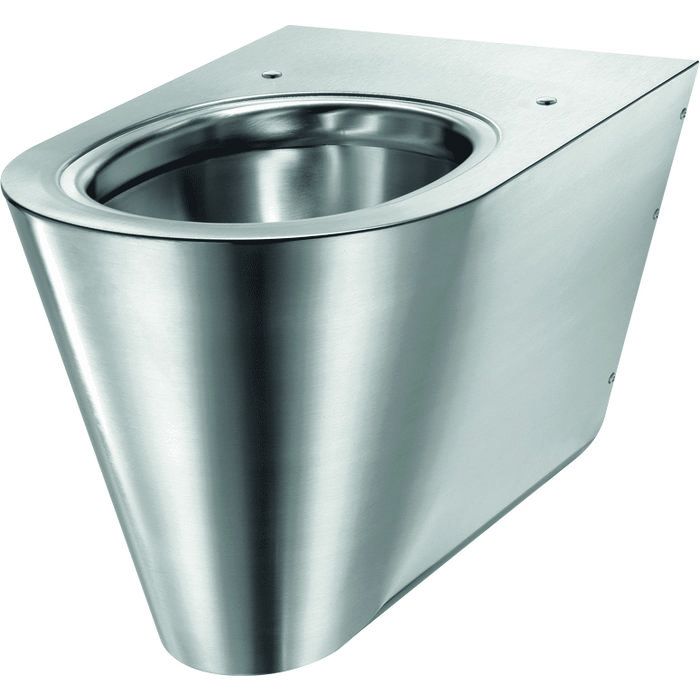WC suspendu S21-S sans bride - 36 x 53,5 x 35 cm - Inox 304 poli satiné - Delabie