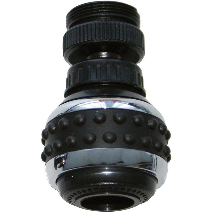 Aérateur orientable noir - M 24 x 100 - F 22 x 100 - 2 jets - Neoperl