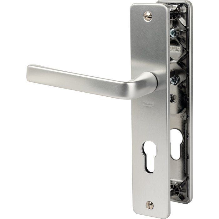 Poignée de porte palière argent Kaza - Clé I - Vachette