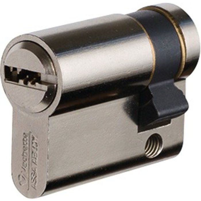 Demi cylindre varié nickelé Velix - 30 x 10 mm - Vachette